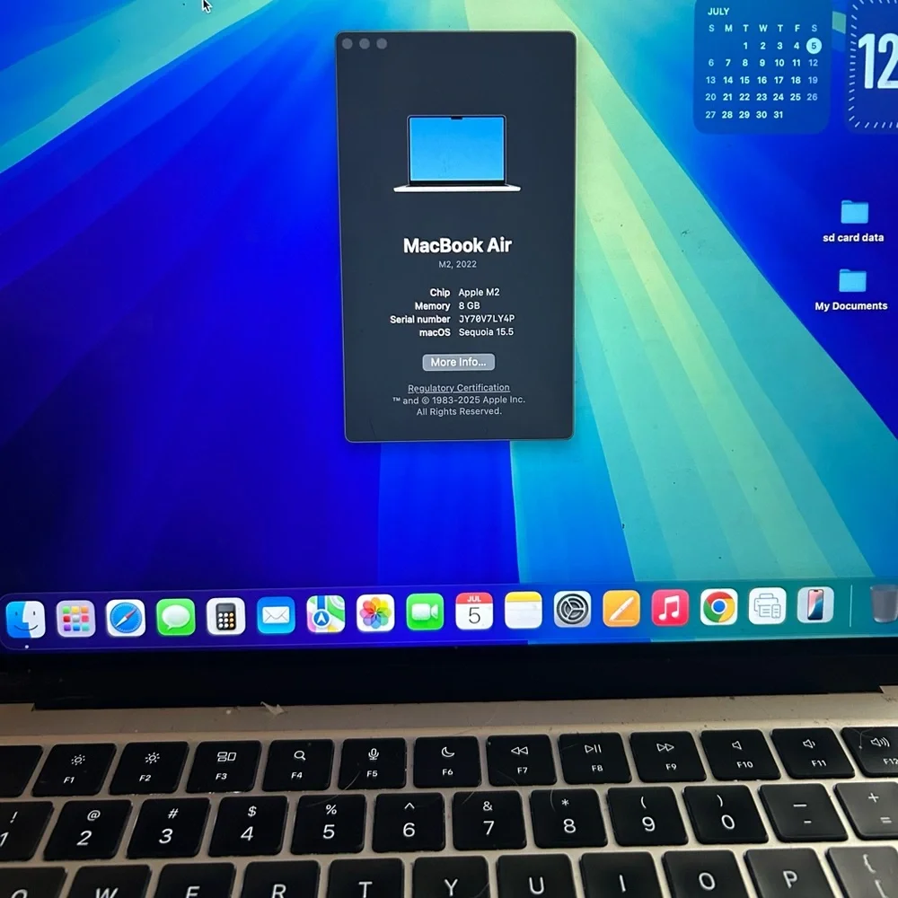 Apple MacBook Air M2, 13.5”, Starlight